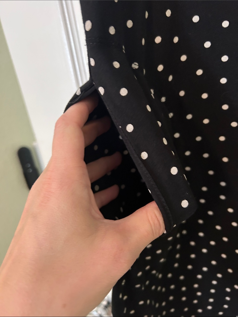 Gudrun Sjoden Black Sleeveless Dress White Polka Dot Print - Picture 5 of 8
